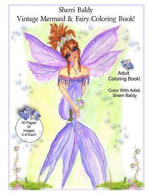 Sherri Baldy Vintage Mermaid and Fairy Coloring Book 1
