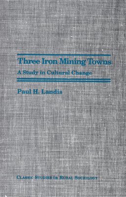 bokomslag Three Iron Mining Towns: A Study in Cultural Change