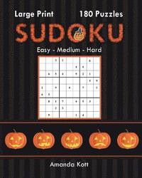 bokomslag Large Print Sudoku Book 1 - Halloween Edition: 180 Easy to Hard Puzzles