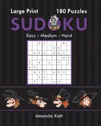 bokomslag Large Print Sudoku Book 2 - Halloween Edition: 180 Easy to Hard Puzzles