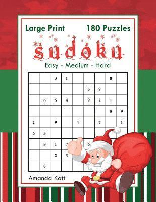 bokomslag Large Print Sudoku - Christmas Edition - 180 Easy to Hard Puzzles: Large Print Sudoku Book for Adults - Book 1