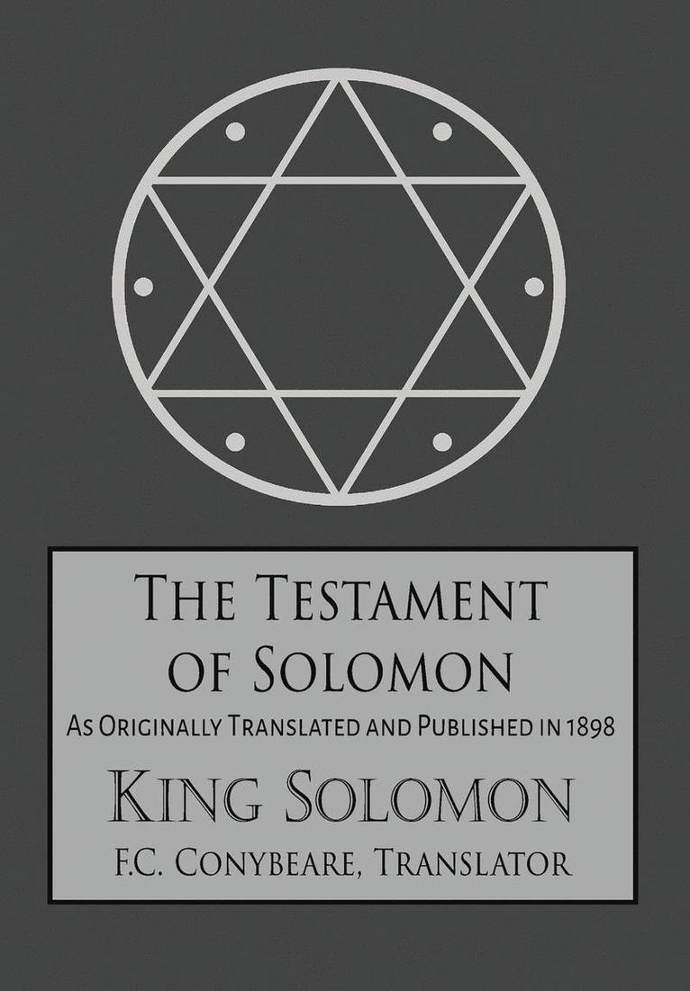 King Solomon - Testament of Solomon, Inbunden