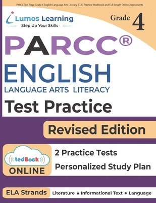 bokomslag PARCC Test Prep: Grade 4 English Language Arts Literacy (ELA) Practice Workbook and Full-length Online Assessments: PARCC Study Guide