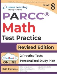 bokomslag PARCC Test Prep: 8th Grade Math Practice Workbook and Full-length Online Assessments: PARCC Study Guide
