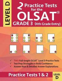 bokomslag 2 Practice Tests for the OLSAT Grade 3 (4th Grade Entry) Level D: Gifted and Talented Test Prep for Grade 3 Otis Lennon School Ability Test