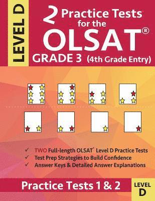 bokomslag 2 Practice Tests for the OLSAT Grade 3 (4th Grade Entry) Level D: Gifted and Talented Test Prep for Grade 3 Otis Lennon School Ability Test