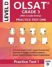 bokomslag OLSAT Grade 3 (4th Grade Entry) Level D: Practice Test One Gifted and Talented Prep Grade 3 for Otis Lennon School Ability Test