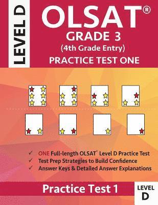 OLSAT Grade 3 (4th Grade Entry) Level D: Practice Test One Gifted and Talented Prep Grade 3 for Otis Lennon School Ability Test 1