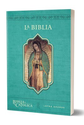 La Biblia Católica: Tamaño Grande, Edición Letra Grande. Rústica, Azul, Con Virgen 1