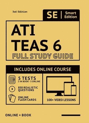 bokomslag Ati Teas 6 Full Study Guide 3rd Edition 2021-2022: Includes Online Course with 5 Practice Tests, 100 Video Lessons, and 400 Flashcards