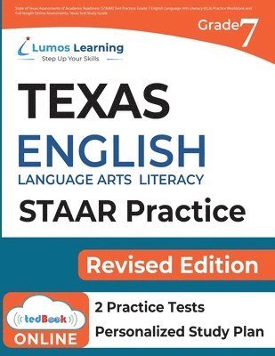 bokomslag Grade 7 English Language Arts Literacy (ELA) Practice Workbook and Full-length Online Assessments