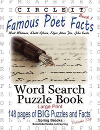 bokomslag Circle It, Famous Poet Facts, Book 1, Word Search, Puzzle Book