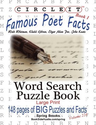Circle It, Famous Poet Facts, Book 1, Word Search, Puzzle Book 1