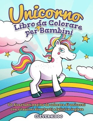 Unicorno libro da colorare per bambini 1