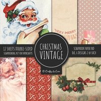 bokomslag Vintage Christmas Scrapbook Paper Pad 8x8 Scrapbooking Kit for Papercrafts, Cardmaking, DIY Crafts, Holiday Theme, Retro Design