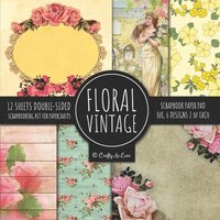 bokomslag Vintage Floral Scrapbook Paper Pad 8x8 Scrapbooking Kit for Papercrafts, Cardmaking, DIY Crafts, Flower Background, Vintage Design