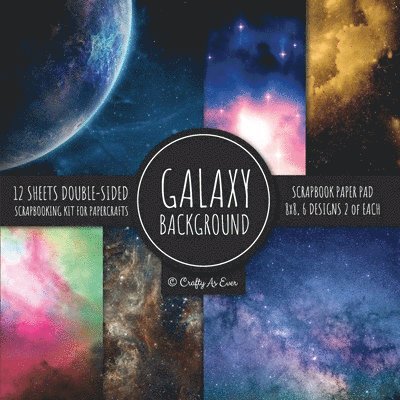 Galaxy Background Scrapbook Paper Pad 8x8 Scrapbooking Kit for Papercrafts, Cardmaking, DIY Crafts, Space Pattern Design, Multicolor 1