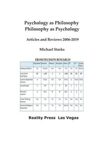 bokomslag Psychology as Philosophy, Philosophy as Psychology: Articles and Reviews 2006-2019