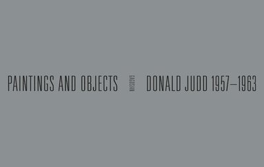 bokomslag Donald Judd: 1957-1963
