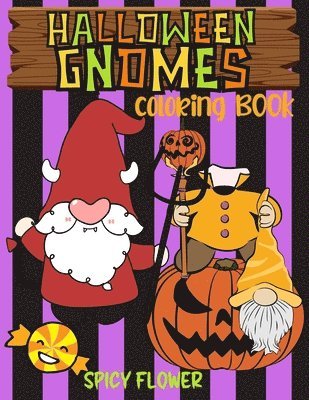 Halloween gnomes coloring book for kids ages 4-8 1