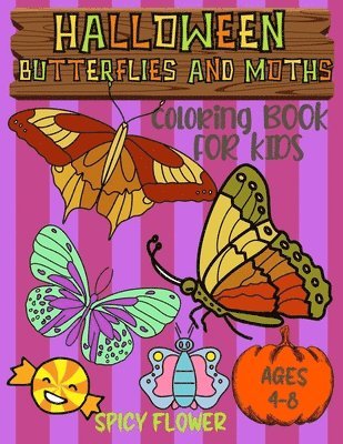 Halloween butterflies coloring book for kids ages 4-8 1