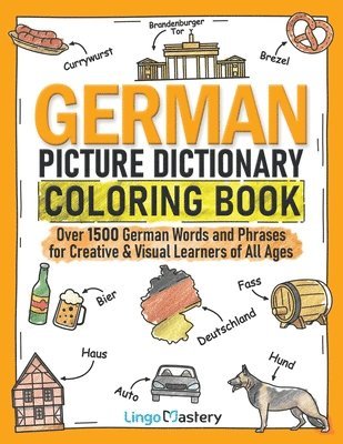 German Picture Dictionary Coloring Book 1