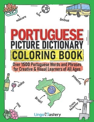 bokomslag Portuguese Picture Dictionary Coloring Book