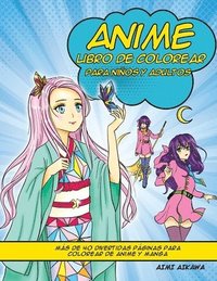 bokomslag Anime libro de colorear para nios y adultos