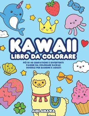 bokomslag Kawaii libro da colorare