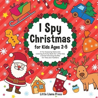 Little Llama Press - I Spy Christmas Book for Kids Ages 2-5, Häftad