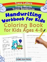bokomslag Handwriting Workbook for Kids Coloring Book for Kids Ages 4-8: Trace Letters