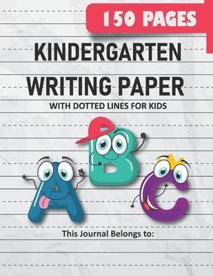 bokomslag Kindergarten Writing Paper with Dotted Lines for Kids