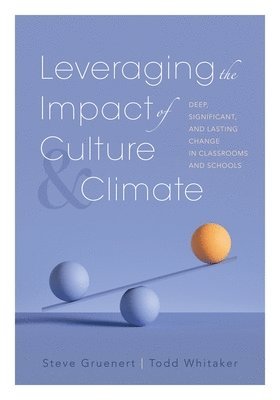 bokomslag Leveraging the Impact of Culture and Climate: Deep, Significant, and Lasting Change in Classrooms and Schools (School Improvement Ideas for Driving Ch