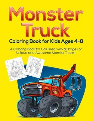 Monster Truck Coloring Book for Kids Ages 4-8 1
