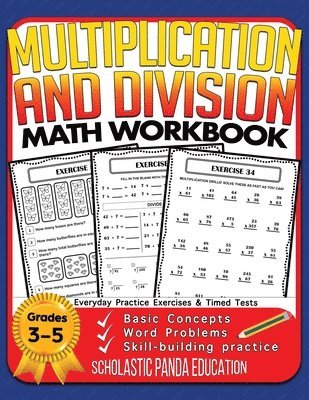 Multiplication and Division Math Workbook for 3rd 4th 5th Grades 1