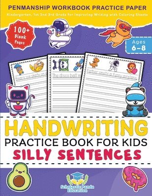 Handwriting Practice Book for Kids Silly Sentences 1