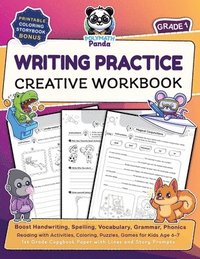 bokomslag Writing Practice Creative Workbook for Grade 1: Boost Handwriting, Spelling, Vocabulary, Grammar, Phonics, & Reading with Activities, Coloring, Puzzle