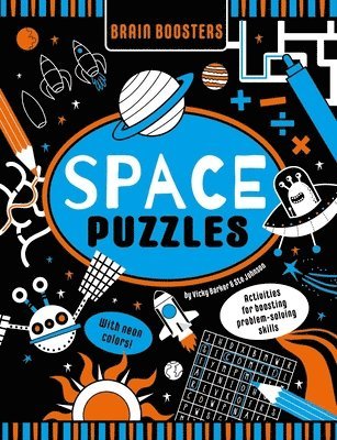 bokomslag Brain Boosters Space Puzzles (with Neon Colors) Learning Activity Book for Kids