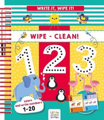 bokomslag Little Genius Books: Write It, Wipe It! Wipe-Clean 123