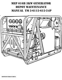 bokomslag MEP 016B 3KW Generator Depot Maintenance Manual TM 5-6115-615-24P