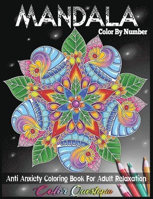 bokomslag Mandala Color by Number Anti Anxiety Coloring Book for Adult Relaxation
