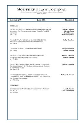 Diana Brown, Laura Sullivan - Southern Law Journal Fall 2021, Häftad