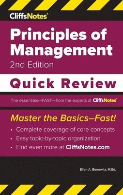 bokomslag CliffsNotes Principles of Management: Quick Review