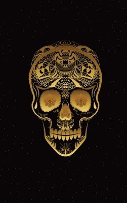 bokomslag Glowing Golden Sugar Skeleton Skull Diary, Journal, and/or Notebook