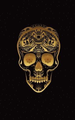 Mina Charles - Glowing Golden Sugar Skeleton Skull Diary, Journal, and/or Notebook, Inbunden