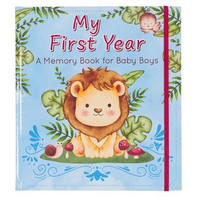 bokomslag With Love My First Year a Memory Book for Baby Boys Blue Keepsake Photo Book