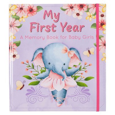 With Love My First Year a Memory Book for Baby Girls Purple Keepsake Photo Book 1