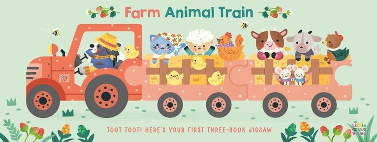 Little Genius Books - Animal Train - Farm, Kartonnage