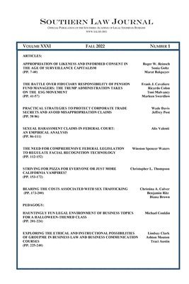 Diane Brown - Southern Law Journal Vol. 32, Häftad