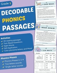 bokomslag Decodable Phonics Passages Grade 1